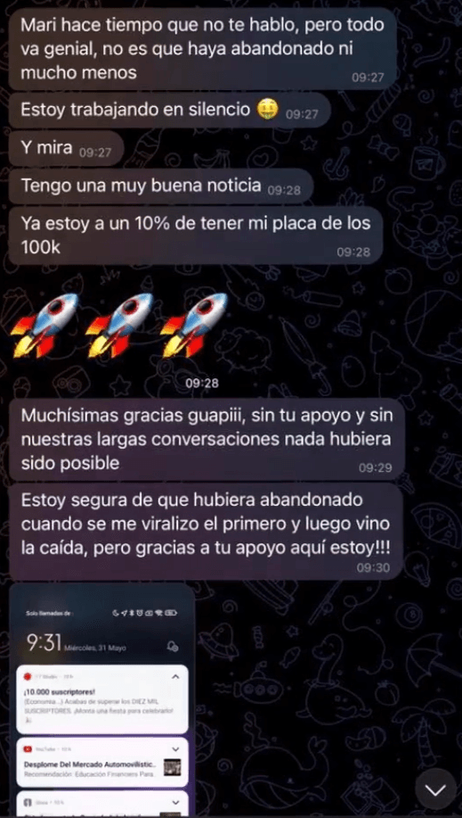 Resultados y opiniones de alumnos de Monetizatube