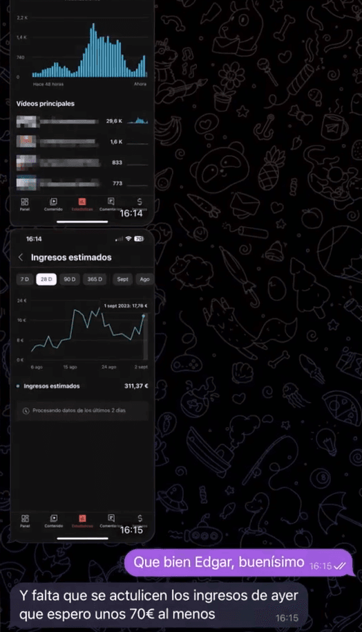 Resultados y opiniones de alumnos de Monetizatube