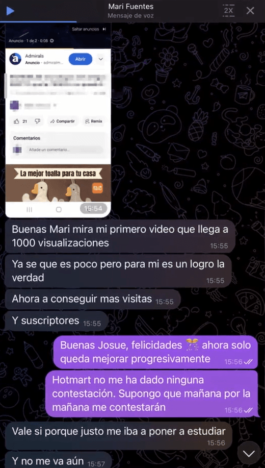 Resultados y opiniones de alumnos de Monetizatube