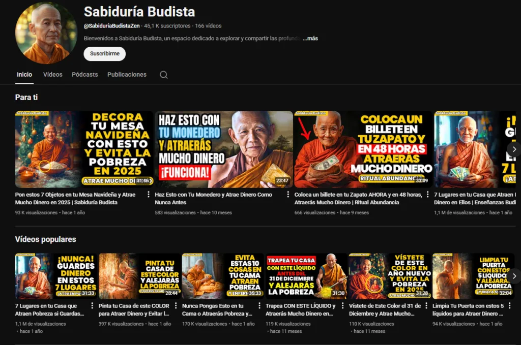 Resultado real de canal de youtube con el metodo monetizatube