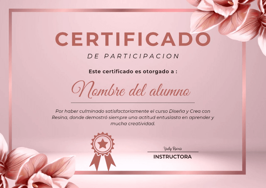 Certificado de finalización de curso