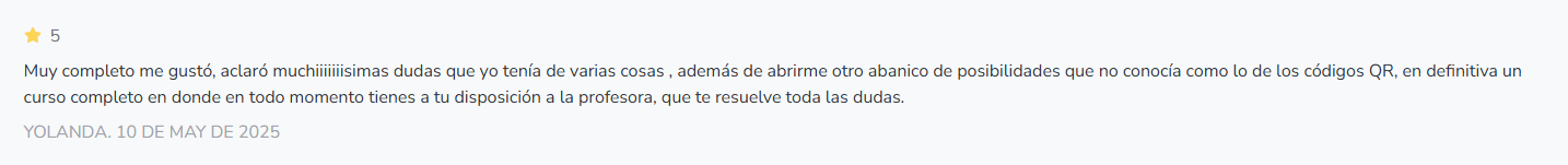 Testimonios del curso Diseña y Crea con Resina