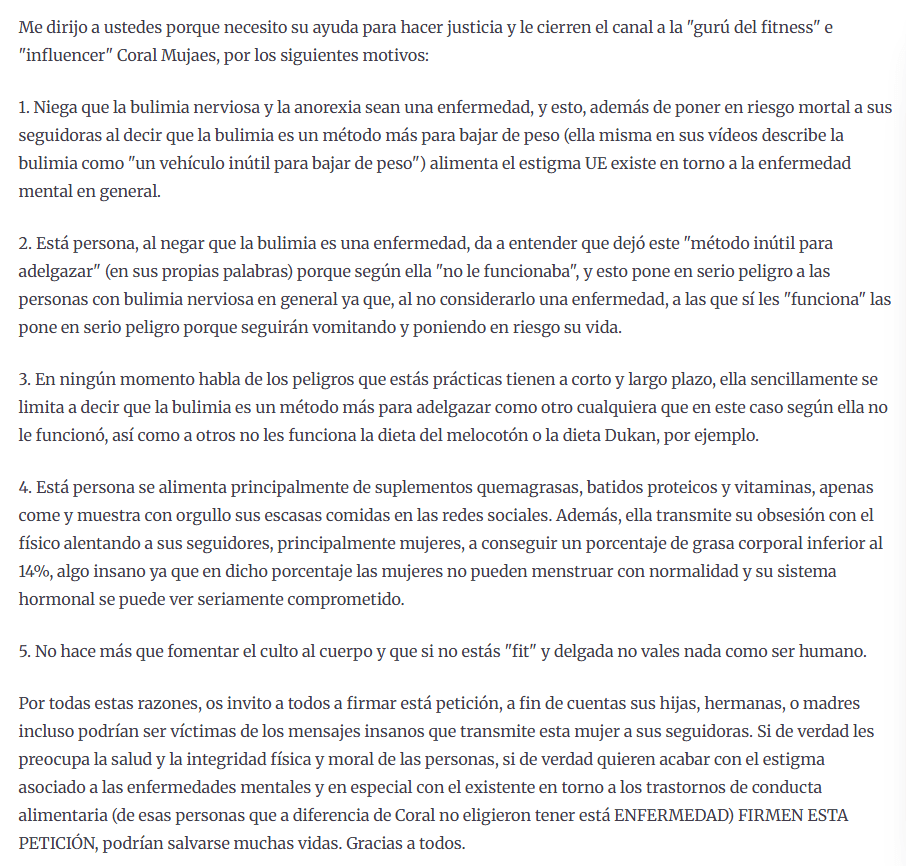 Testimonio negativo de una chica sobre Coral Mujaes