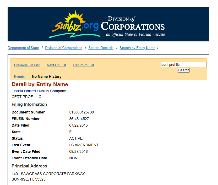 Registro de certiprof