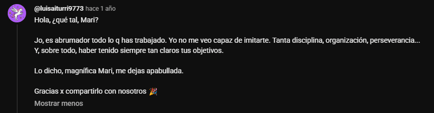 Comentario de Youtube