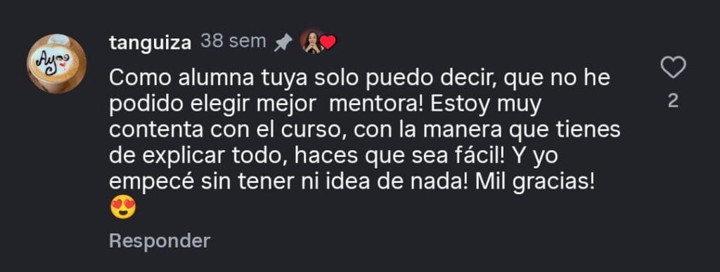 Opinion de alumna de Mari fuentes