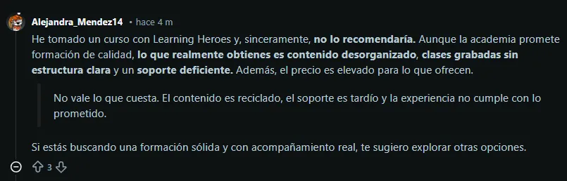 Comentario Reddit