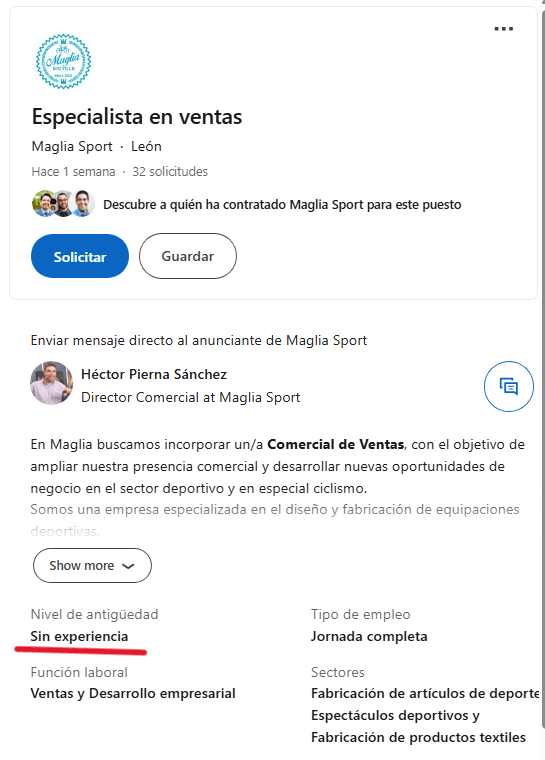 Busqueda de empleo sin experiencia de closer de ventas