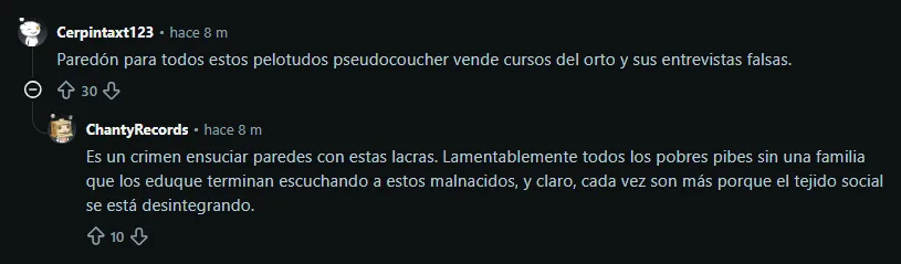 Opiniones de usuarios en Reddit sobre Tino mossu.